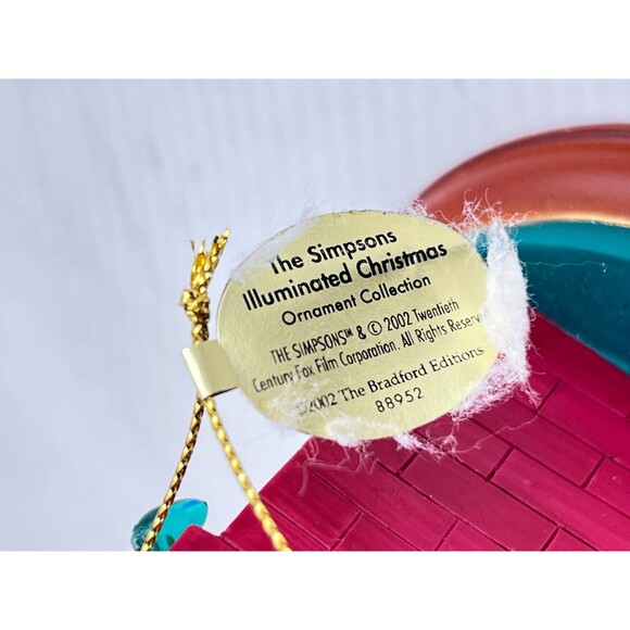 SIMPSONS Bradford Christmas Tree Ornament Illuminated “MMM... Cookies” w/Tags - Picture 5 of 7